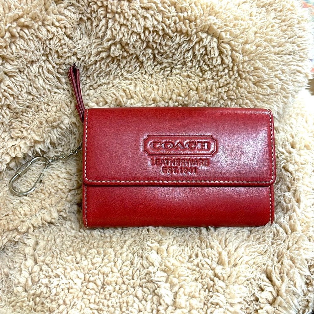 Coach card wallet keychain